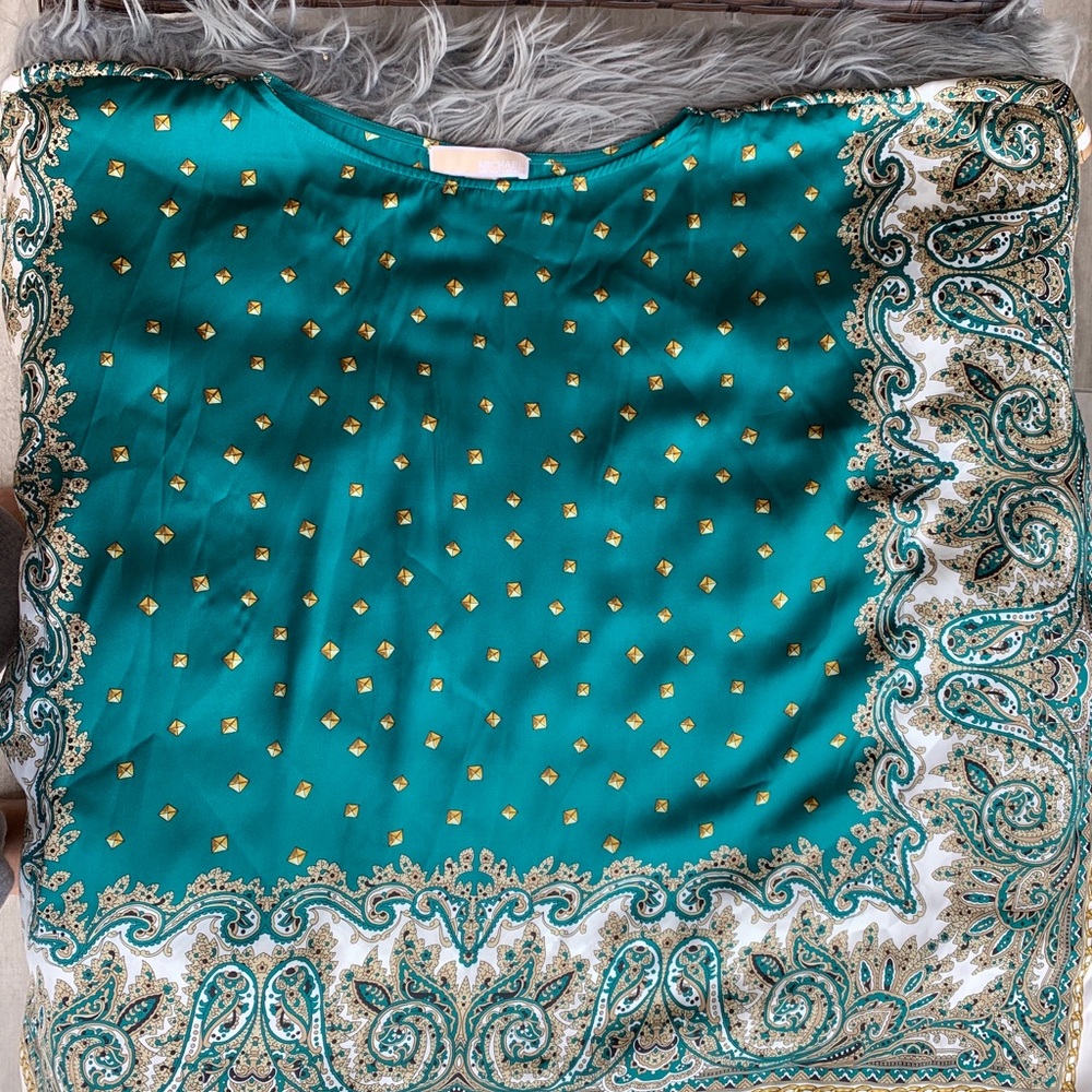 Like New Michael Kors Paisley Print Flutter Top